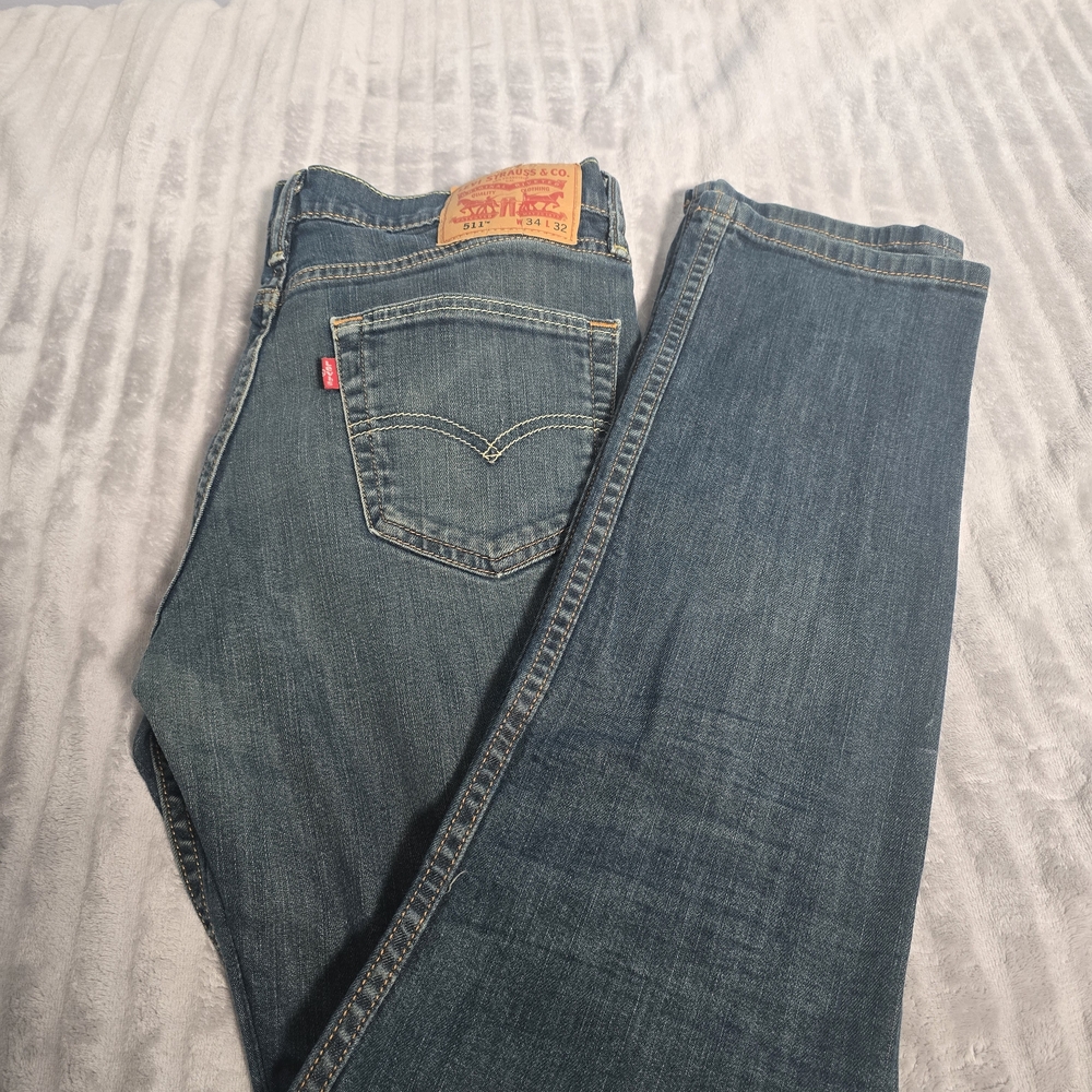 Levi’s 511 Slim Fit Stretch‎ Jeans Men’s 34x32 Blue Denim. 063